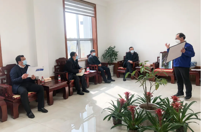 淄博市人社局領(lǐng)導(dǎo)一行到我公司調(diào)研考察項(xiàng)目建設(shè)及人才管理情況47